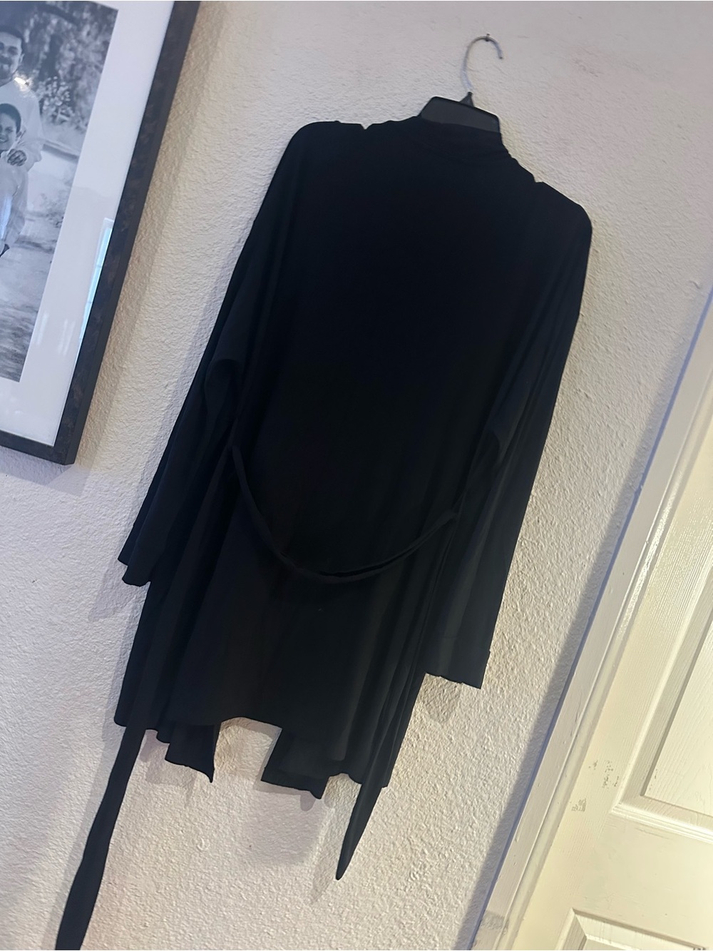 Auden Black Open-Front Draped Robe - Picture 5 of 5